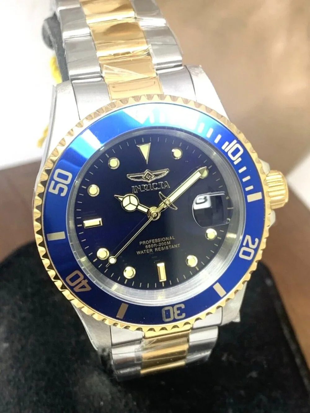 Invicta Men's Watch 26972 Pro Diver Blue Dial 2-Tone Stainless Steel Quartz 40mm